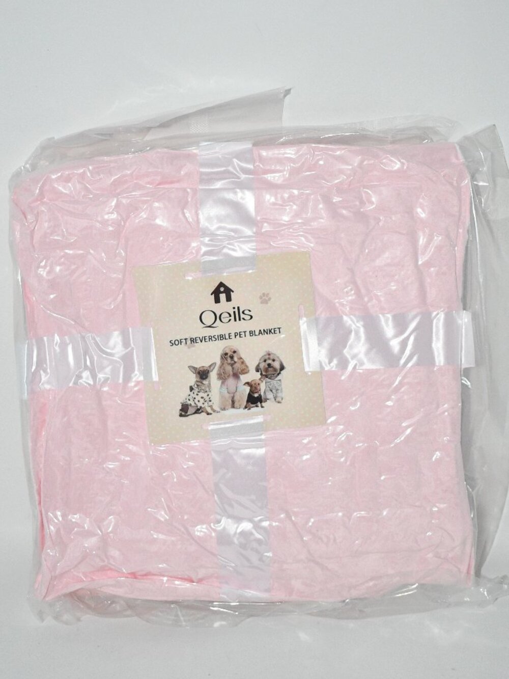 Qeils Waterproof Pet Blanket, 30x40, Pink, Sherpa Fleece, Cat/ Dog Throw, NWT